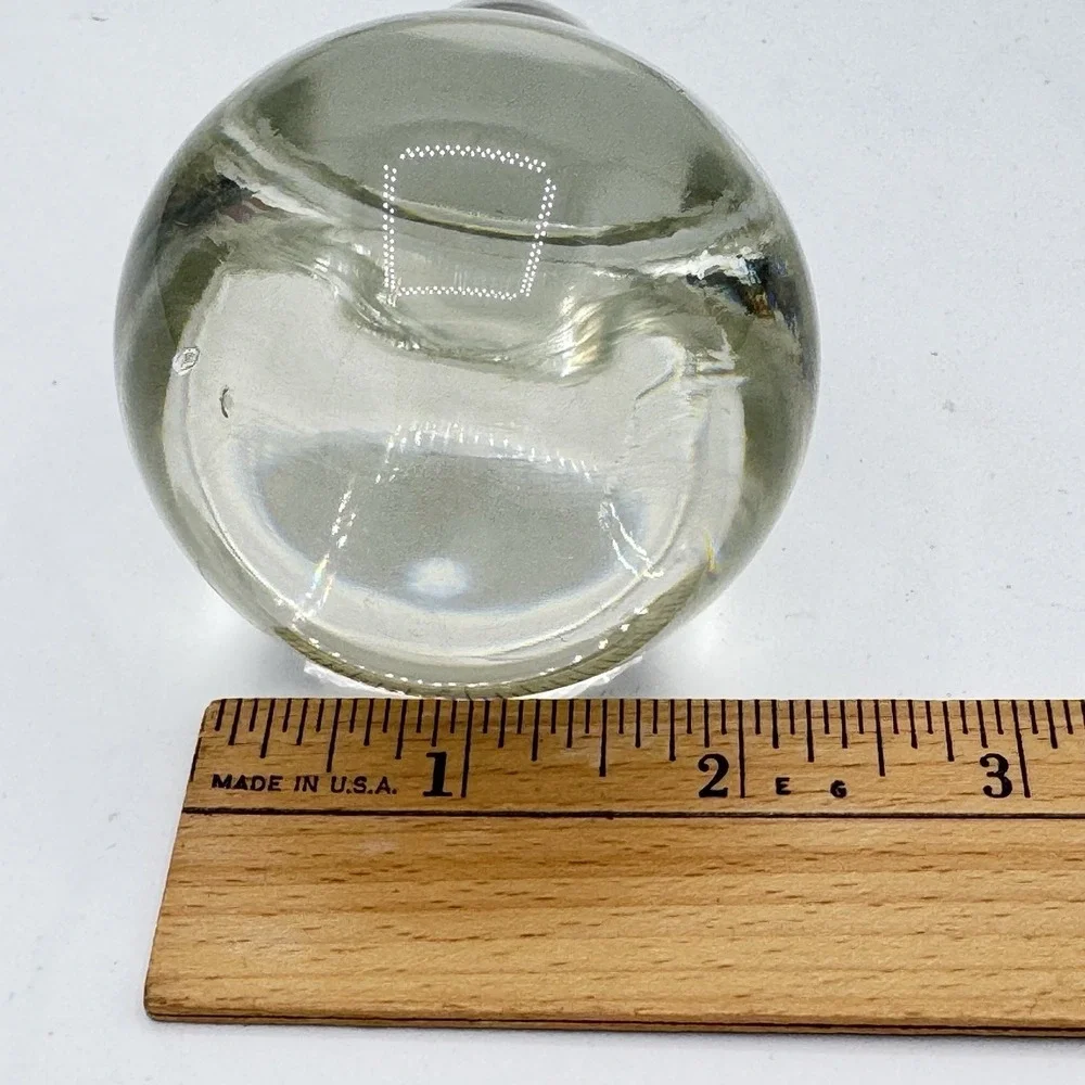 Vintage‎ Large Clear Glass Ball Decanter Bottle Stopper MCM Barware Liquor
